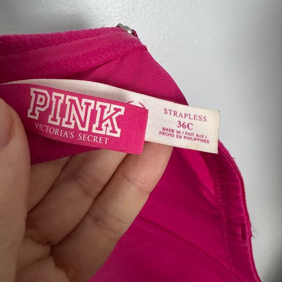 Pink Victoria's Secret Strapless Convertible Bra 36C - Picture 6 of 14